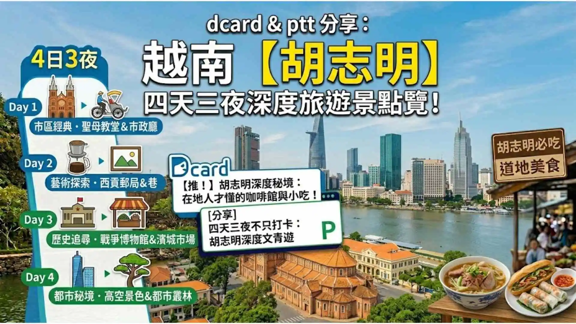 Dcard&PTT分享越南【胡志明】四天三夜深度旅遊景點覽