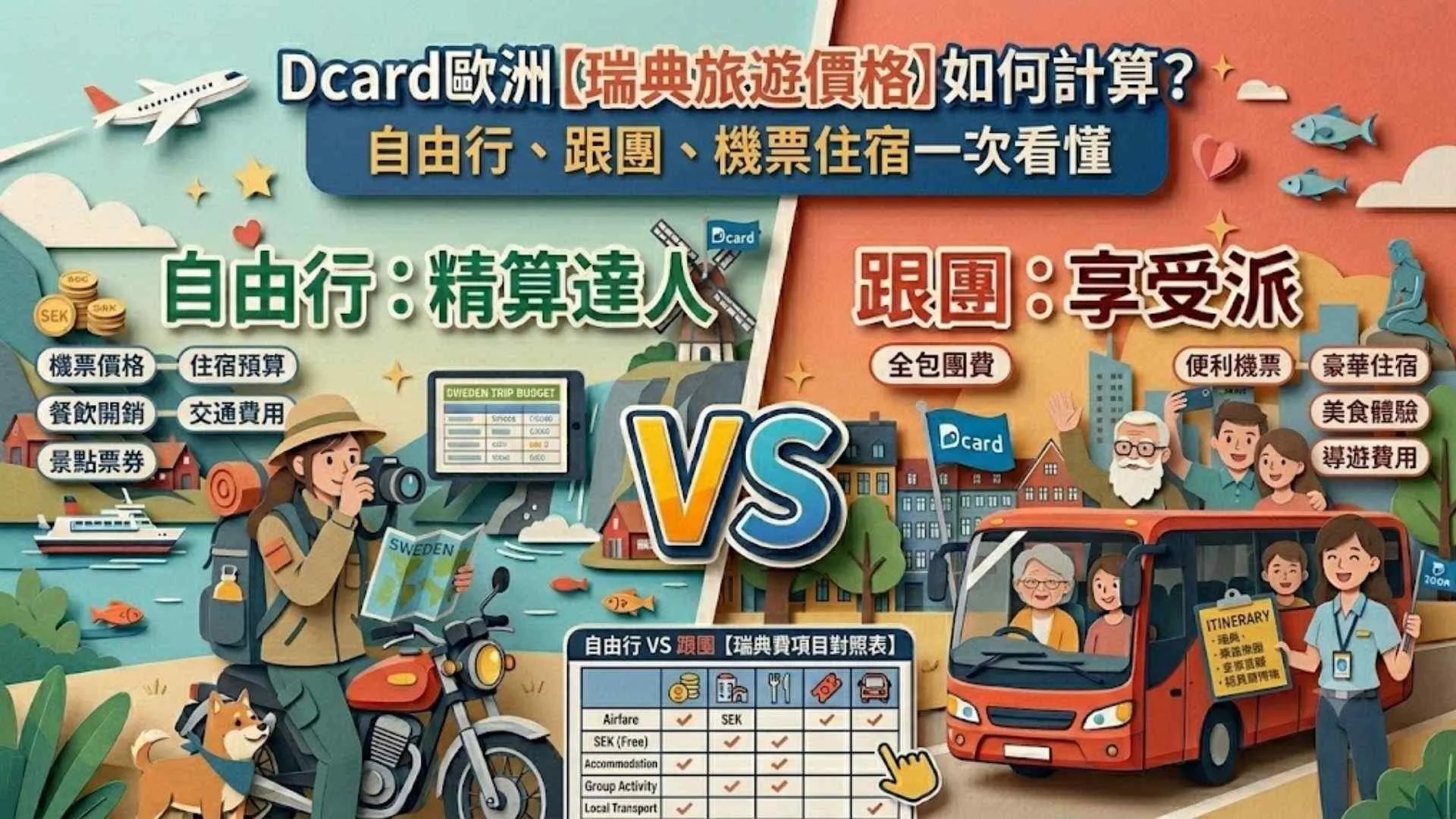 Dcard歐洲【瑞典旅遊價格】如何計算？自由行、跟團、機票住宿一次看懂