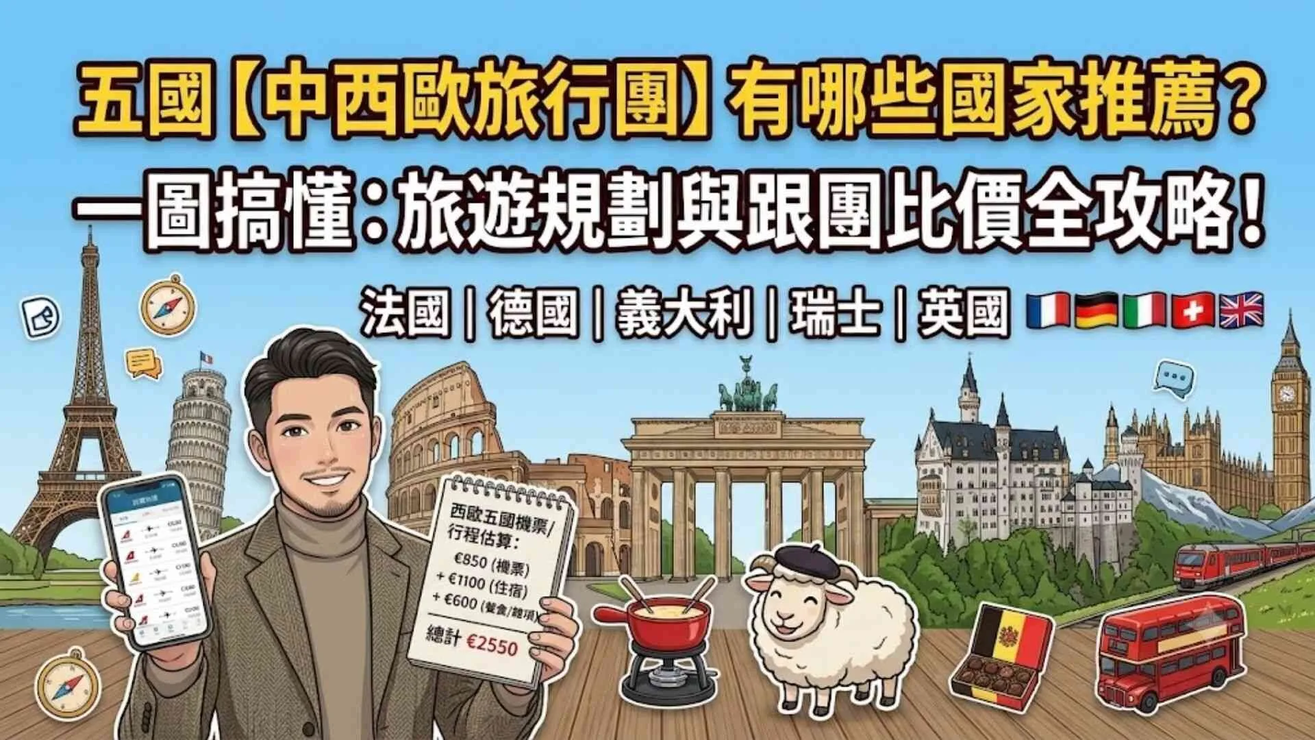 五國【中西歐旅行團】有哪些國家推薦？