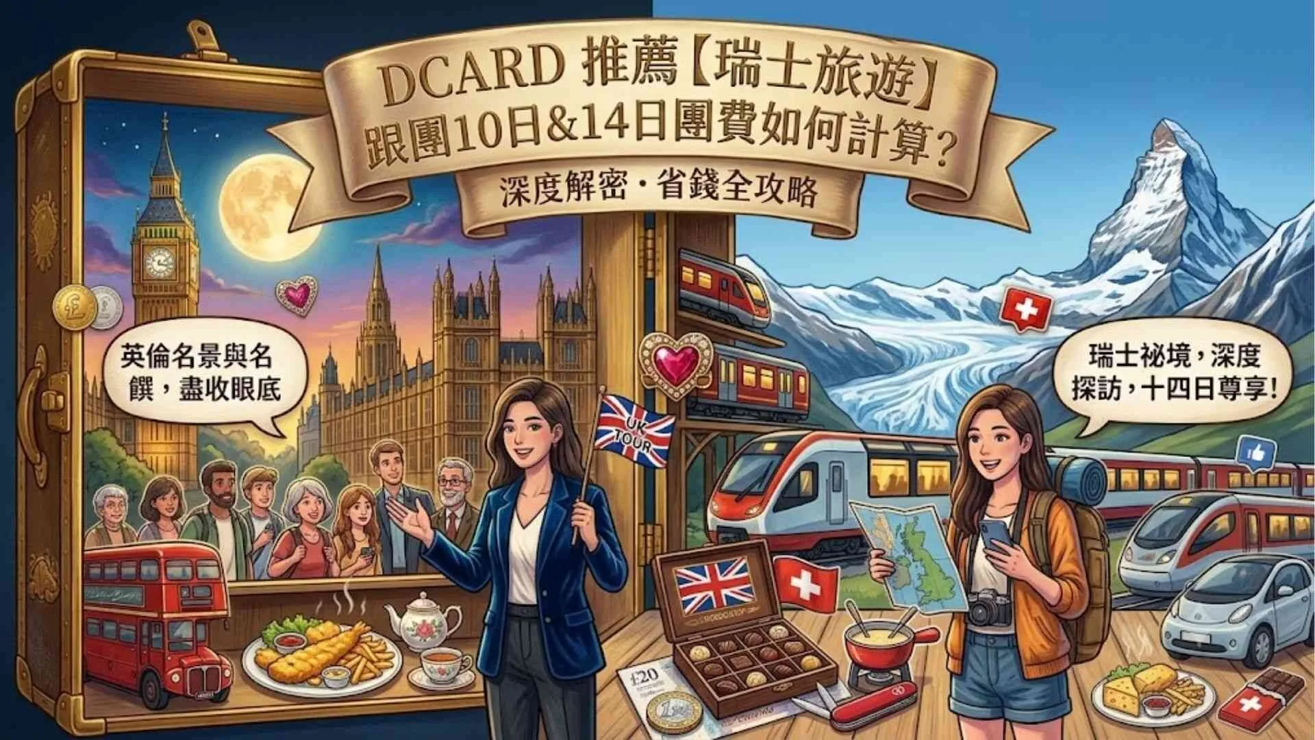 Dcard推薦【瑞士旅遊】跟團10日&14日團費如何計算?
