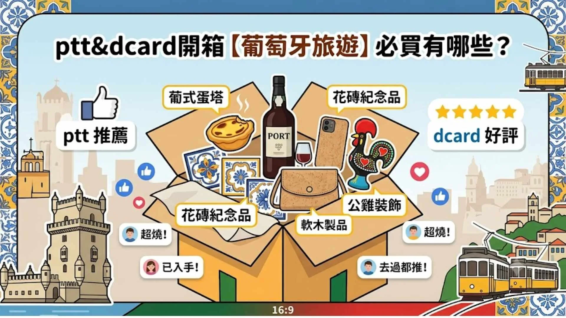 PTT&Dcard開箱【葡萄牙旅遊】必買有哪些?